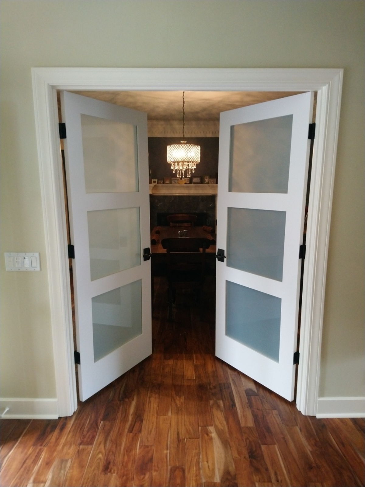 3-lite laminated double doors #2